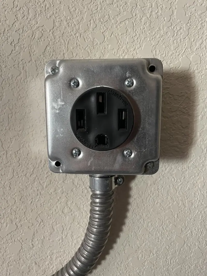 NEMA 14-50 outlet installed for Electrical Panel Upgrade in Potter